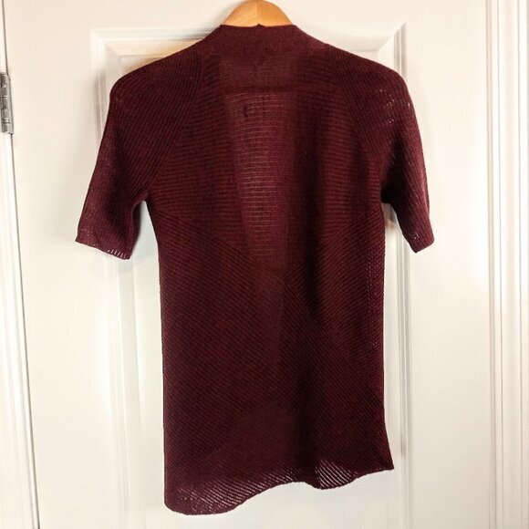 Eileen Fisher Short Sleeve Wool Cardigan - Picture 2 of 5